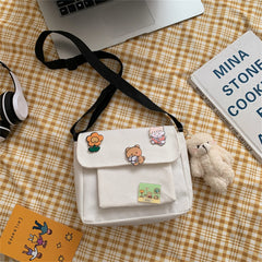 Sweet Cartoon Messenger Bag Preppy Style Casual Crossbody Purse