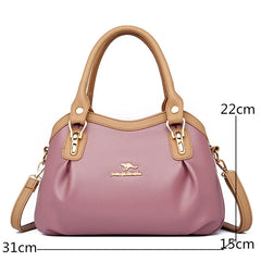 High Leather 3-Layer Ladies Tote Bags Women Shoulder Crossbody B