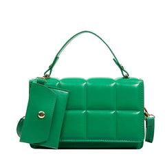 High-quality Texture Square Bag Shoulder Messenger Handbag