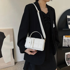 High-quality Texture Square Bag Shoulder Messenger Handbag