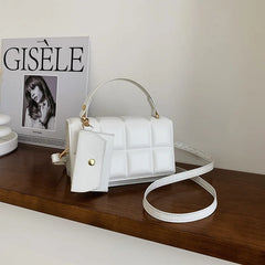 High-quality Texture Square Bag Shoulder Messenger Handbag