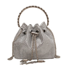 Chain Shoulder Bags Diamond Bucket Crossbody Bags Casual Tote Bags