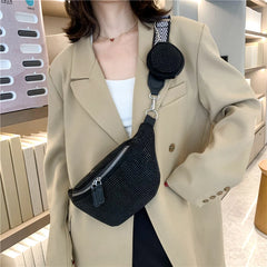 Wide Strap Shoulder Bags Saddle Chest Bags Casual Totes Ladies Messenger Bags