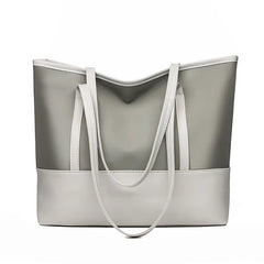 Women's Oxford Shoulder Tote Bag Large Capacity Mom Shopping Contrast Bag