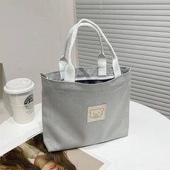 Canvas Tote Bag Hand Carry Lunch Bag