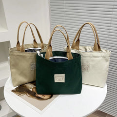 Canvas Tote Bag Hand Carry Lunch Bag