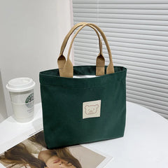 Canvas Tote Bag Hand Carry Lunch Bag