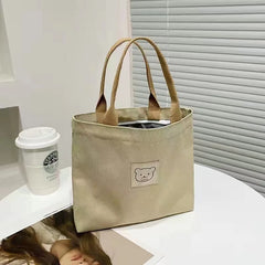 Canvas Tote Lunch Bag for Women