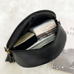 Women's Retro Mini Crossbody Bag Metal Chain Tassel Pendant