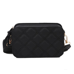 Women's Rhombus Embroidery Messenger Bag Small Square Shoulder Bag