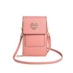 Soft Love Hearts Wallets Mobile Phone Pouch Handbag