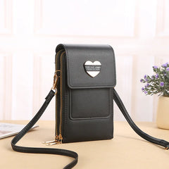 Soft Love Hearts Wallets Mobile Phone Pouch Handbag