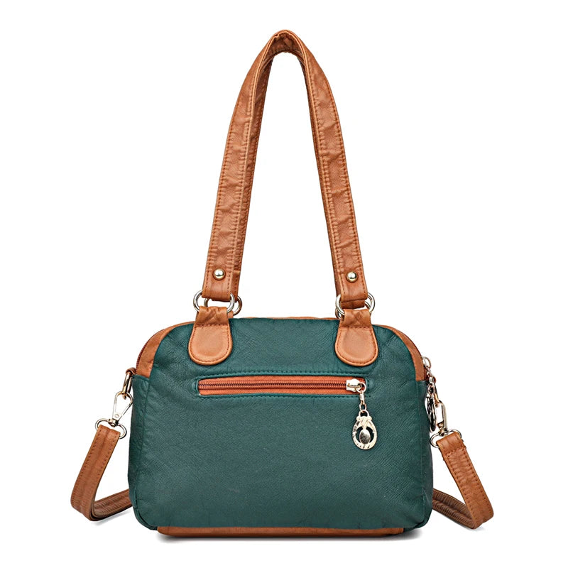 Vintage PU Leather Messenger Bags Ladies Handbags Retro Shoulder Crossbody Bag