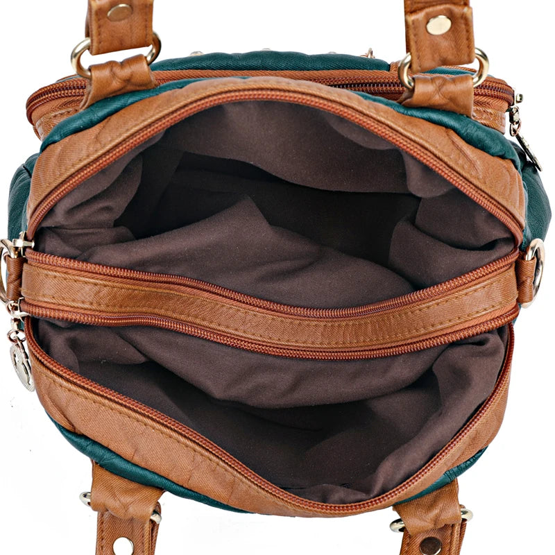 Vintage PU Leather Messenger Bags Ladies Handbags Retro Shoulder Crossbody Bag