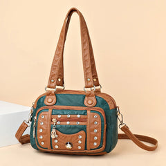 Vintage PU Leather Messenger Bags Ladies Handbags Retro Shoulder Crossbody Bag