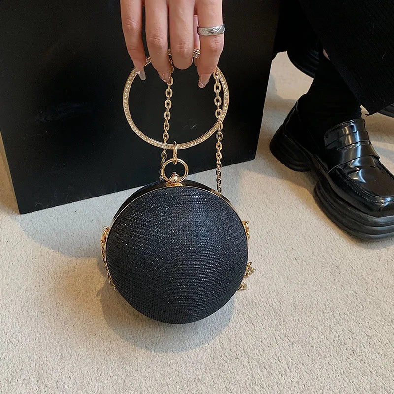 Women's Evening Party Shoulder Bag Crossbody High Chain Handbag Ball Bag