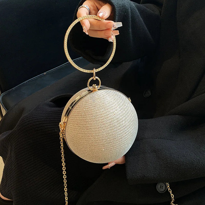 Women's Evening Party Shoulder Bag Crossbody High Chain Handbag Ball Bag