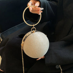Women's Evening Party Shoulder Bag Crossbody High Chain Handbag Ball Bag