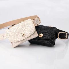 Leopard Belt Bag Mini Chain Crossbody Detachable