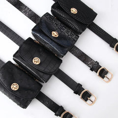 Leopard Belt Bag Mini Chain Crossbody Detachable