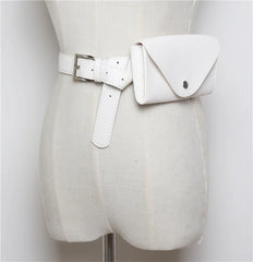 Women's PU Leather Belt Bag Fanny Pack Phone Pouch Small Chest Shoulder Bag