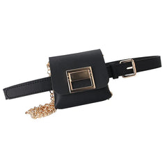 Leopard Chain Messenger Bag Waist Bag with Detachable Shoulder Strap