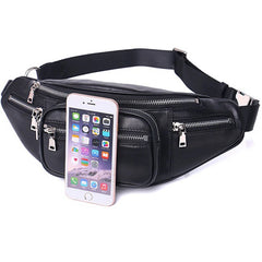 Women's Belt Waist Bag Women Waist Pack Cell Phone Mini Solid Pu Leather Handbag