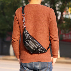 Women's Belt Waist Bag Women Waist Pack Cell Phone Mini Solid Pu Leather Handbag