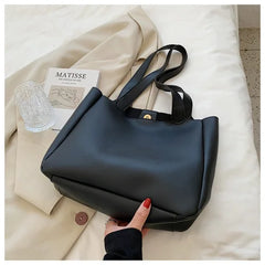 Women's Big Handbags Large Capacity PU Leather Tote Bag