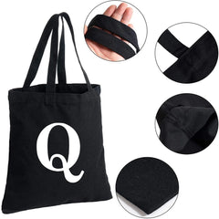 Women's Initial Name Pattern Canvas Shoulder Bag