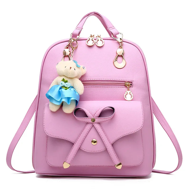 Women's PU Leather Backpacks, Casual School Bags
