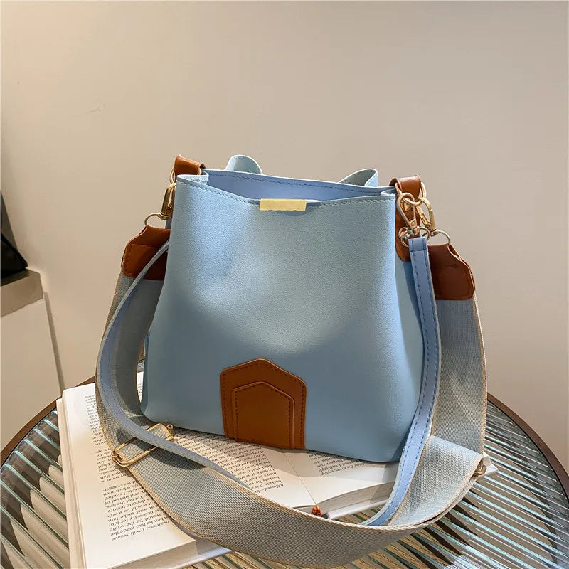 Small Crossbody Bucket Bag for Women Adjustable Shoulder Strap Handbag