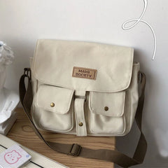 Women's Canvas Messenger Bag Japanese Shoulder Bag Vintage