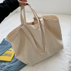 Women's Canvas Handbag Large Capacity Shoulder Bag Female Letter Printed