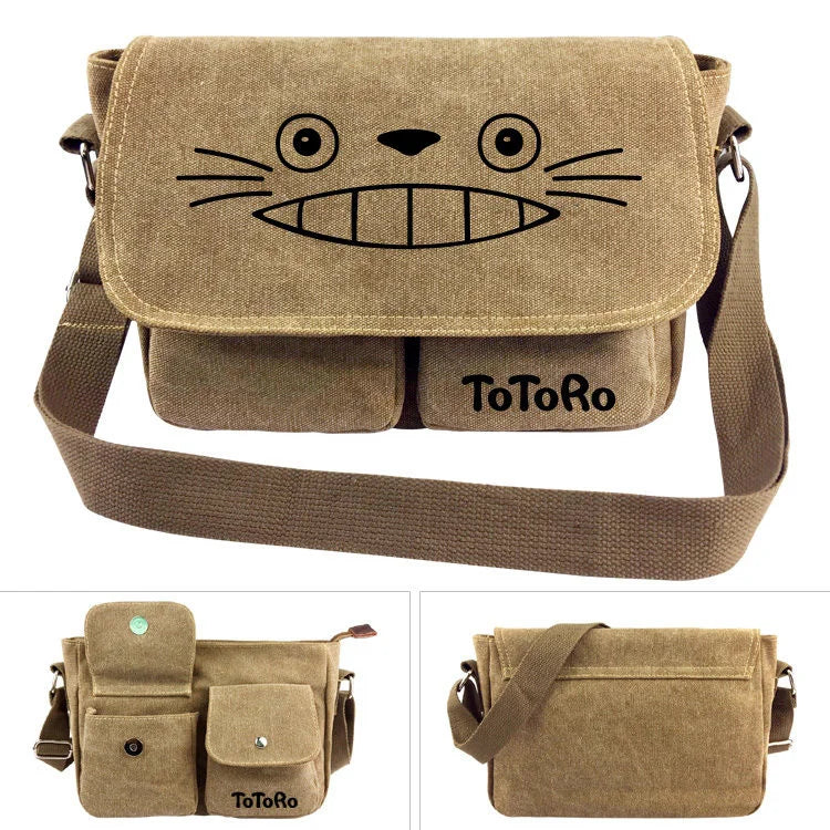 Women's Canvas Handbag My Neighbor Totoro Cartoon Schoolbag