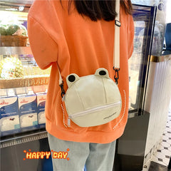 Women's Canvas Frog Handbag, Student Style