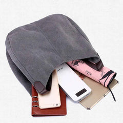Women's Canvas Handbags High Female Hobos Single Shoulder Bags Solid Mul