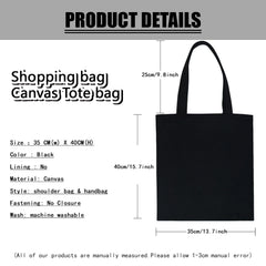 Women's Canvas Shopping Bags Shoulder Shopper Bag Large Capacity Eco Grocery Tot