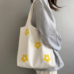 Women's Canvas Shoulder Bag Large Tote Shopper Bags Fabric Handbag