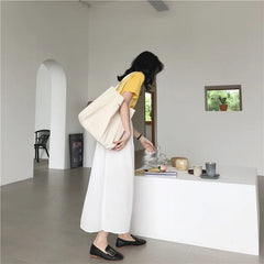 Bonjour Embroidered Canvas Shoulder Bag for Women