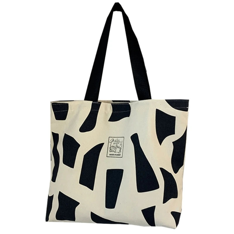Harajuku Alphabet Print Canvas Shoulder Bag