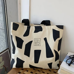 Harajuku Alphabet Print Canvas Shoulder Bag