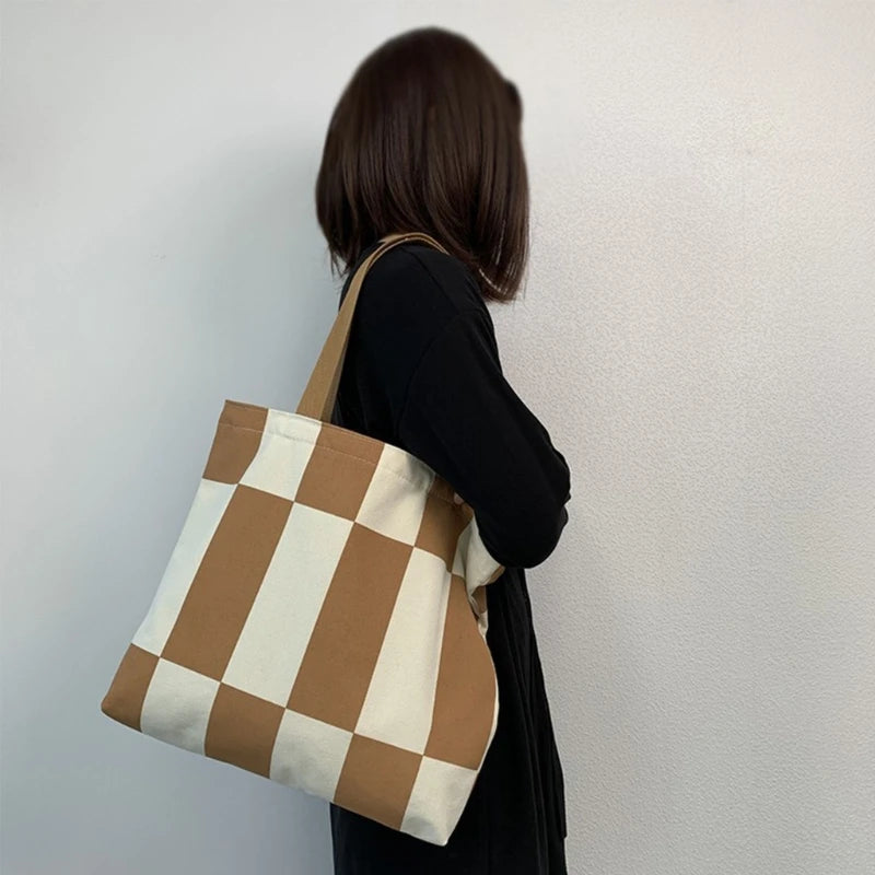 Harajuku Alphabet Print Canvas Shoulder Bag