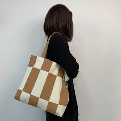 Harajuku Alphabet Print Canvas Shoulder Bag
