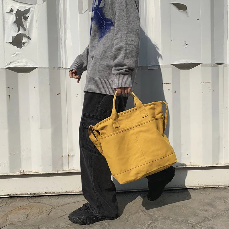 Women's Canvas Shoulder Bags Casual Shopping Bags Large Capacity Tote