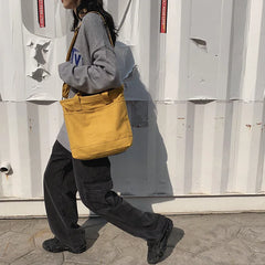 Women's Canvas Shoulder Bags Casual Shopping Bags Large Capacity Tote