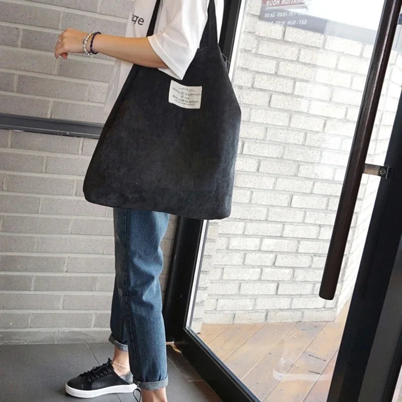 Women's Canvas Shoulder Bags Female Letter Printed Messenger Handbags