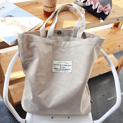 Women's Canvas Shoulder Bags Female Letter Printed Messenger Handbags