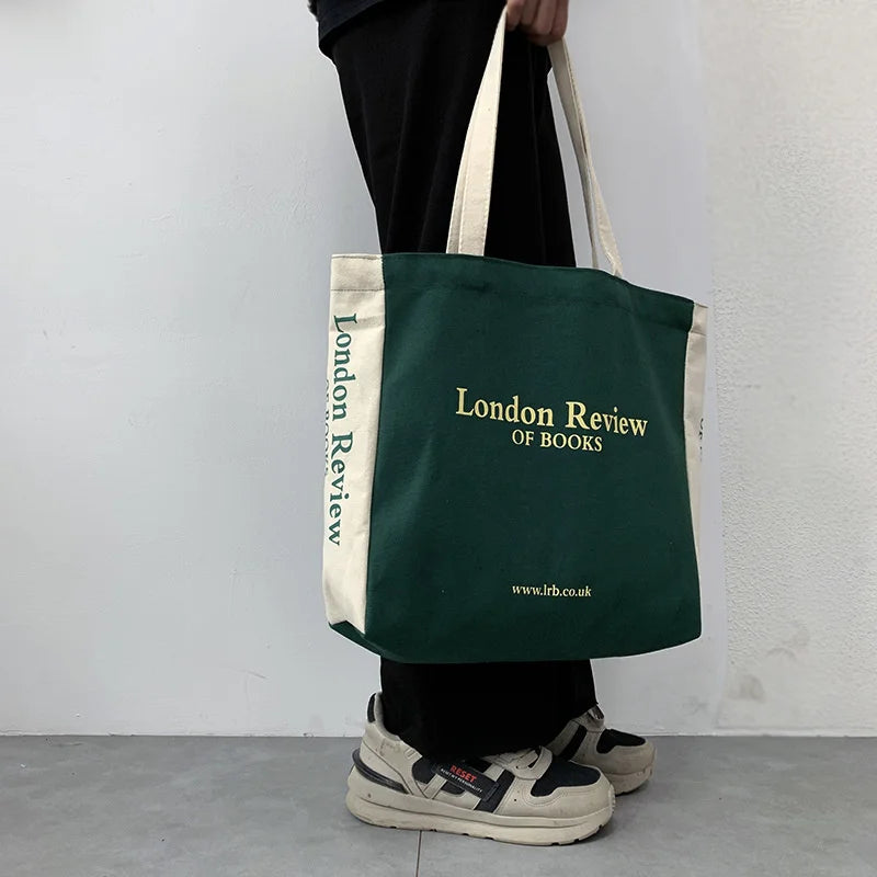 Women's Canvas Shopper Bag Large Tote Handbag Eco-Friendly Cotton Cloth