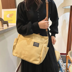 Women's Canvas Tote Bag Casual Handbags Large Capacity Crossbody Bags